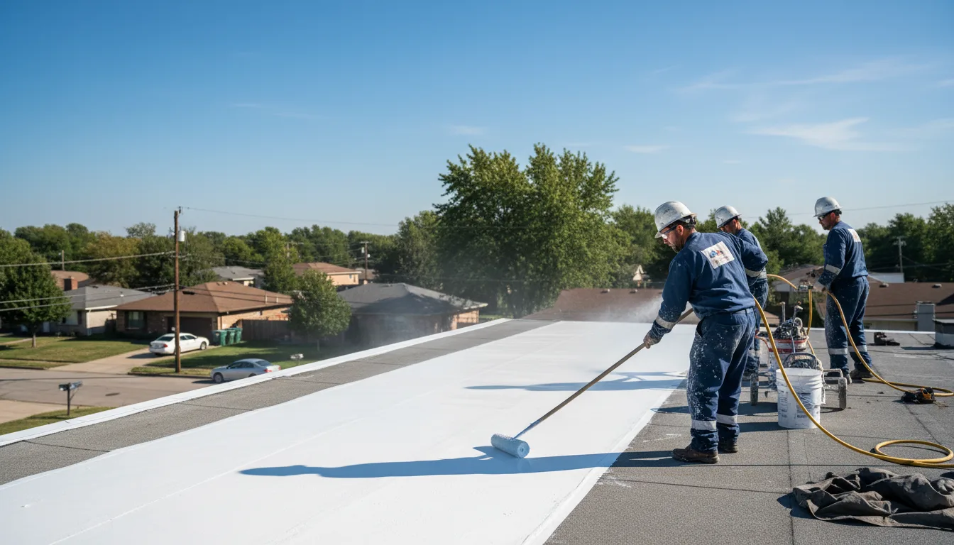 Commercial roof coating in Mount Vernon, IA near me